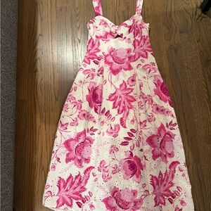 ZARA sz M Pink Floral Maxi Dress Like New
